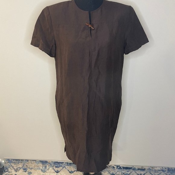 Liz Claiborne Dresses & Skirts - Liz Clairborne vintage women's dress size 10 silk and linen blend maxi lagenlook